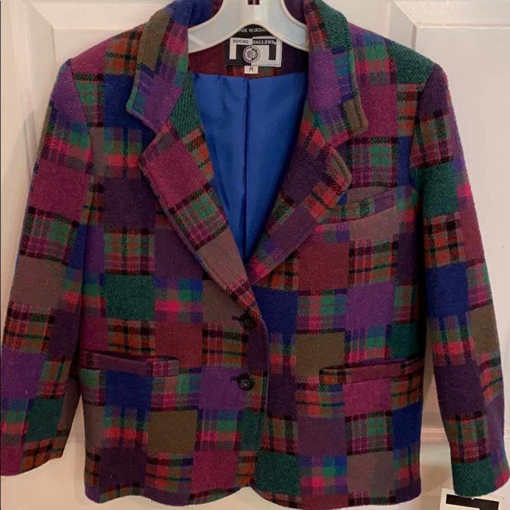 Girls Colorful Wool Lined Blazer/NWT